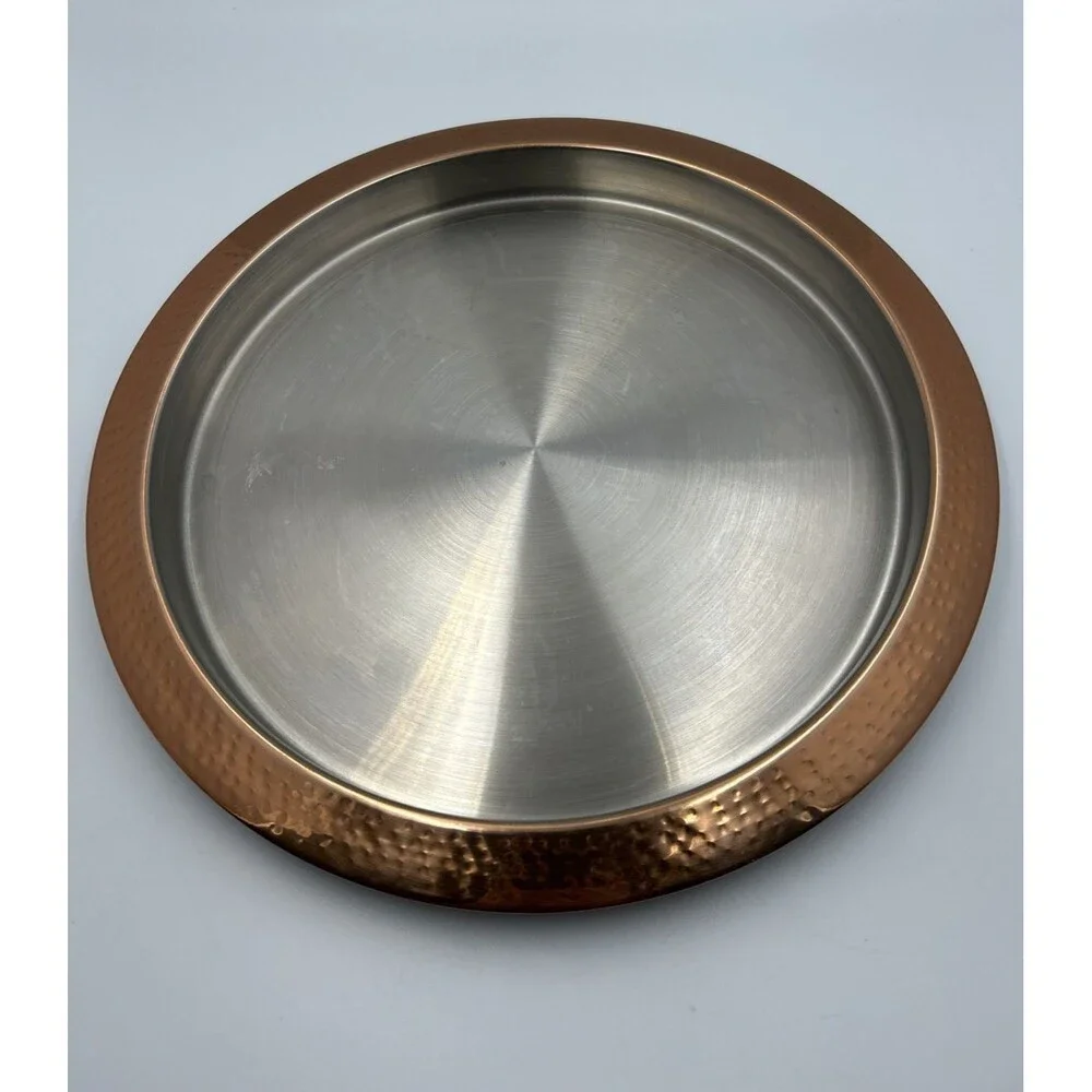 Godinger Silver Art Co. 14” Copper Hammered Platter Serving Tray